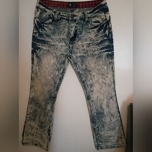 Road Narrows Men's Acid Washed Jeans Sz 38